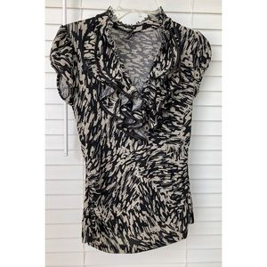 Sm Heartsoul black/taupe ruffle top